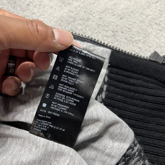 Bogner Sweater Womens Large Full Zip Fair Isle Wool Cashmere Viscose Polyamide - Picture 8 of 12